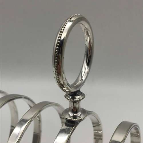 Large Early Silver-Plated Toast Rack