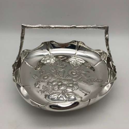 Antique `Mappin and Webb` Silver-Plated Basket