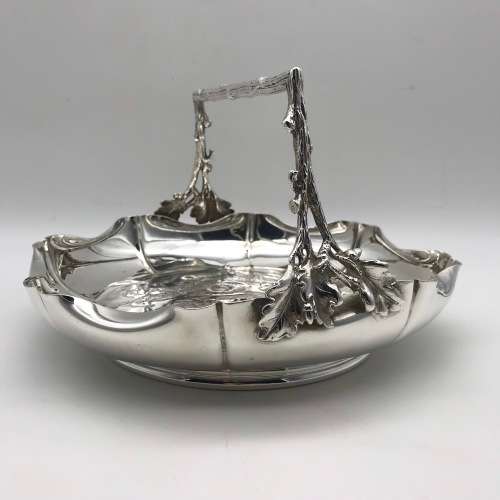 Antique `Mappin and Webb` Silver-Plated Basket