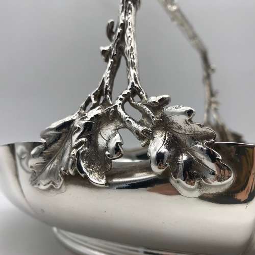 Antique `Mappin and Webb` Silver-Plated Basket