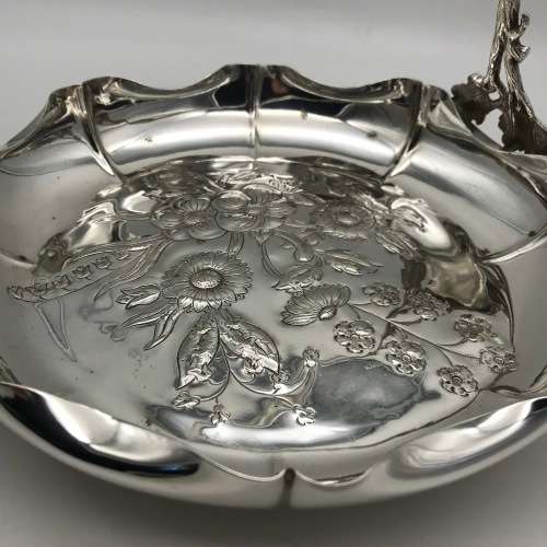 Antique `Mappin and Webb` Silver-Plated Basket