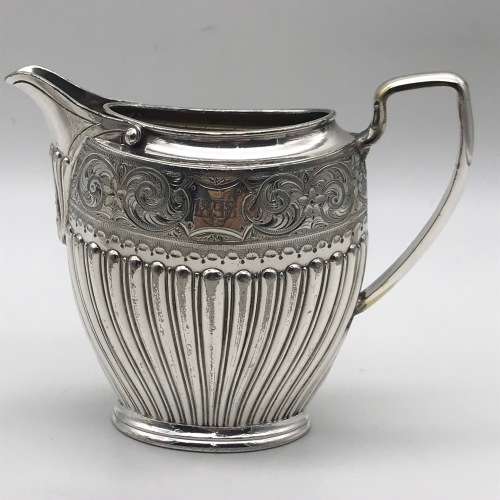Victorian Silver-Plated Cream Jug and Sugar Bowl