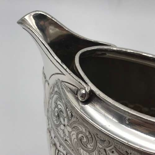Victorian Silver-Plated Cream Jug and Sugar Bowl