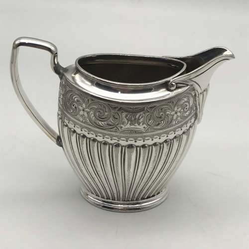 Victorian Silver-Plated Cream Jug and Sugar Bowl
