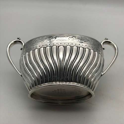 Victorian Silver-Plated Cream Jug and Sugar Bowl