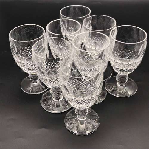 Eight`Waterford Crystal` Sherry Glasses (Colleen Pattern)