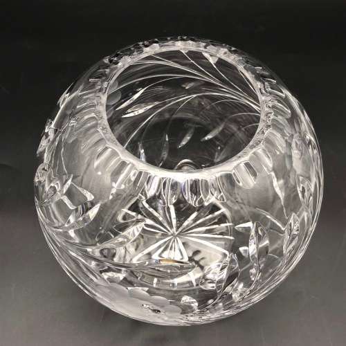 Large Attractive Round `Rose-Cut` Vase
