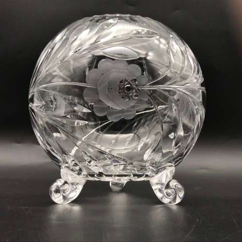 Large Attractive Round `Rose-Cut` Vase