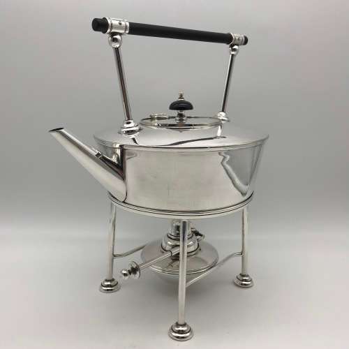 Antique`Christopher Dresser`Style Tea Kettle on Stand