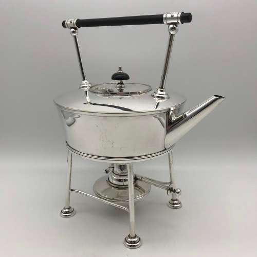 Antique`Christopher Dresser`Style Tea Kettle on Stand