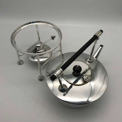 Antique`Christopher Dresser`Style Tea Kettle on Stand