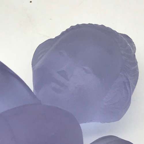 Vintage `Angel` Frosted Glass Candle Holder