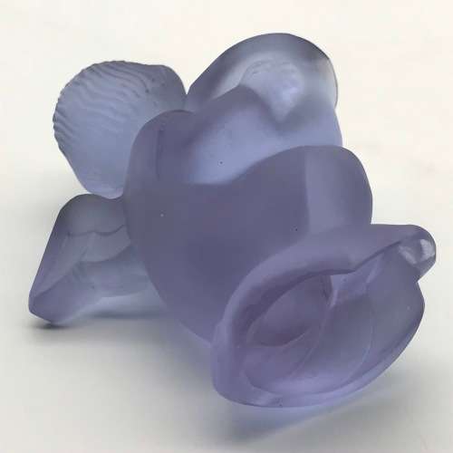 Vintage `Angel` Frosted Glass Candle Holder