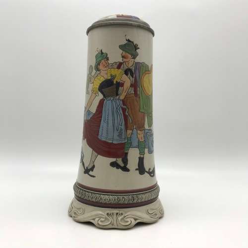 Antique German Musical Beer Stein Mug