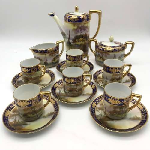 Attractive Antique `Noritake` Coffee Set