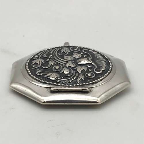Solid Silver Vintage Powder Compact