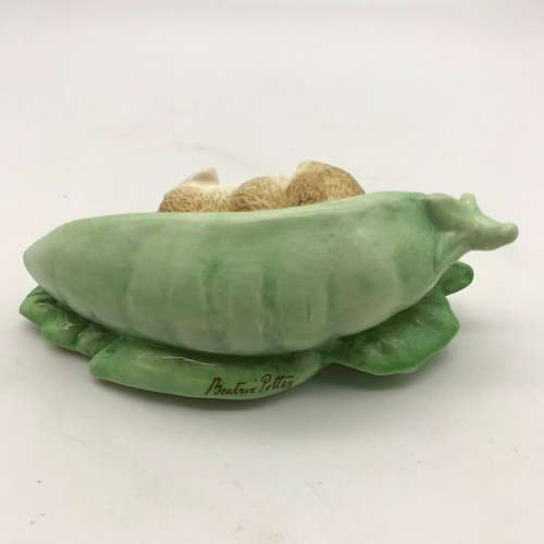 Beatrix Potter `Timmy Willie in a Pea Pod` Figurine