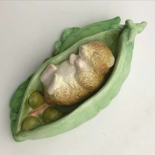 Beatrix Potter `Timmy Willie in a Pea Pod` Figurine