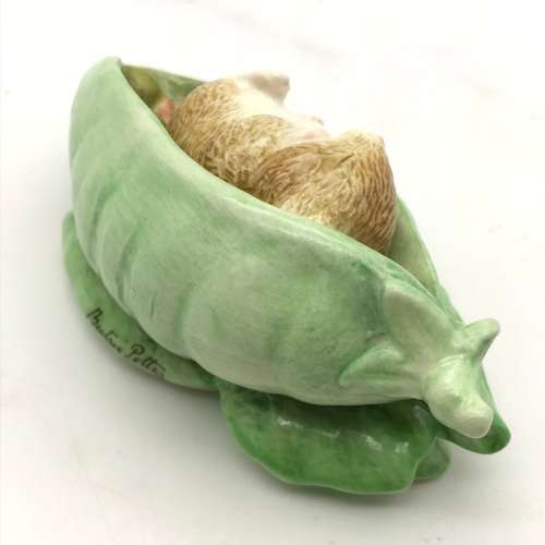 Beatrix Potter `Timmy Willie in a Pea Pod` Figurine