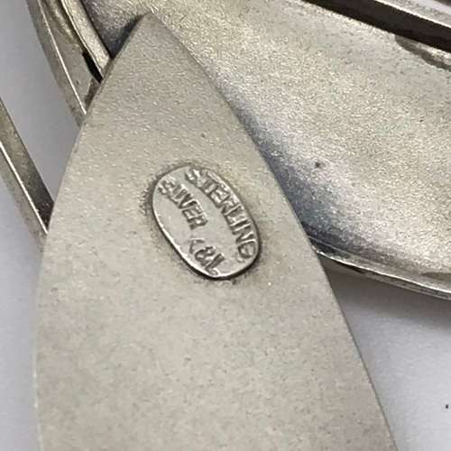 Vintage Sterling Silver & Pearl Brooch