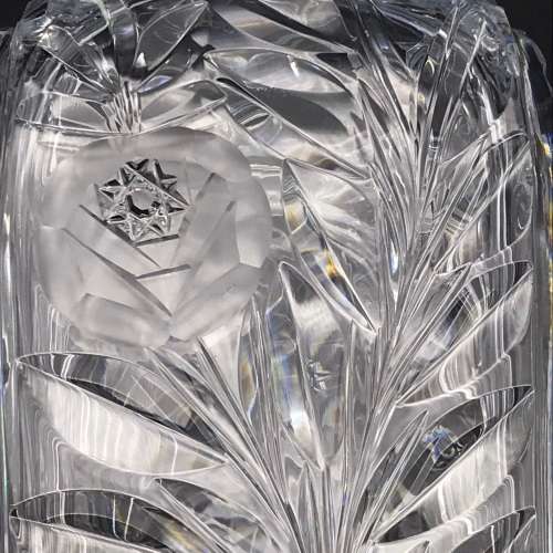 Attractive Early `Rose-Cut` Crystal Decanter