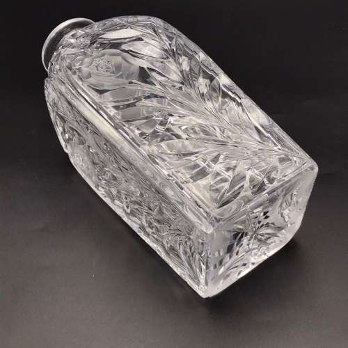 Attractive Early `Rose-Cut` Crystal Decanter