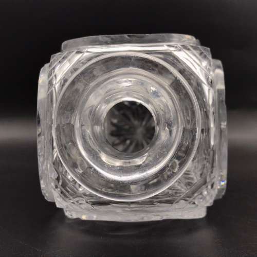 Attractive Early `Rose-Cut` Crystal Decanter