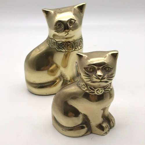 Vintage Brass Cats