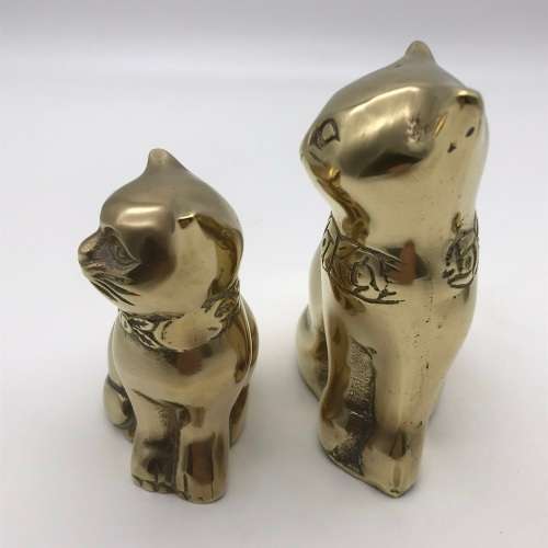 Vintage Brass Cats