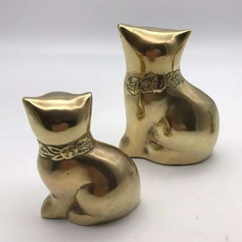 Vintage Brass Cats