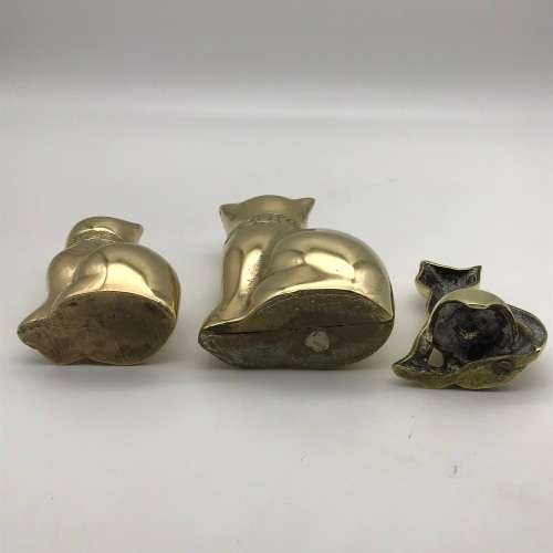 Vintage Brass Cats