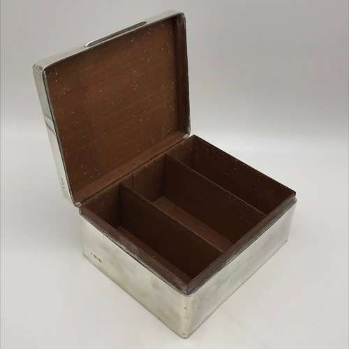 Large Solid Silver Antique Cigar Box (1909)