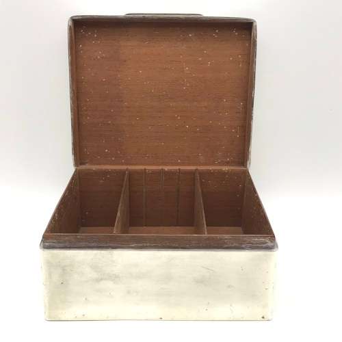 Large Solid Silver Antique Cigar Box (1909)