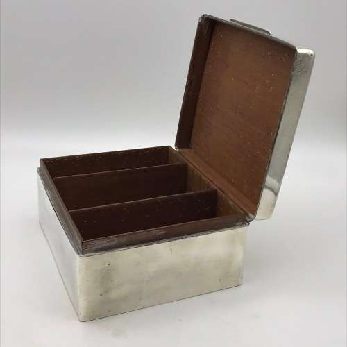 Large Solid Silver Antique Cigar Box (1909)