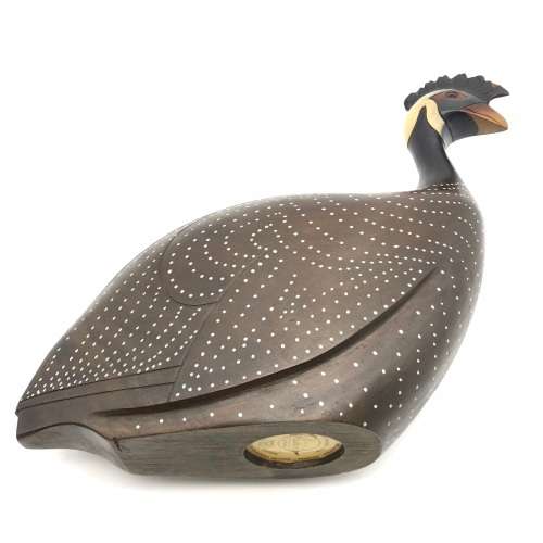 Feathers of Knysna `Crested Guinea Fowl` (193)