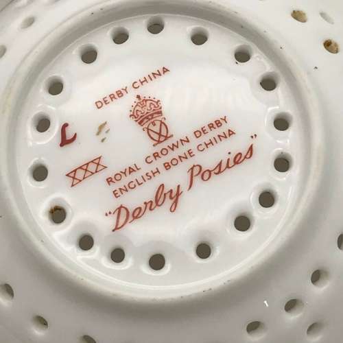 Royal Crown Derby `Posies` Tea Strainer & Dish