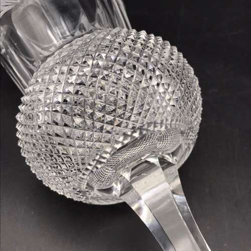 Scarce Pair of Large `Edinburgh` Crystal Thistle Wine Glasses