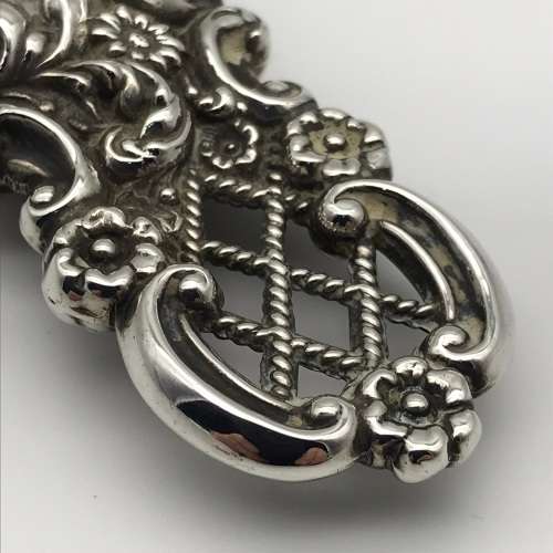 Large Victorian Sterling Silver Button Hook