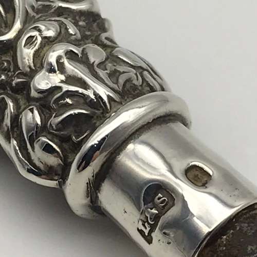 Large Victorian Sterling Silver Button Hook