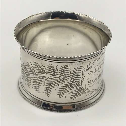Victorian Solid Silver Napkin Ring (1878)