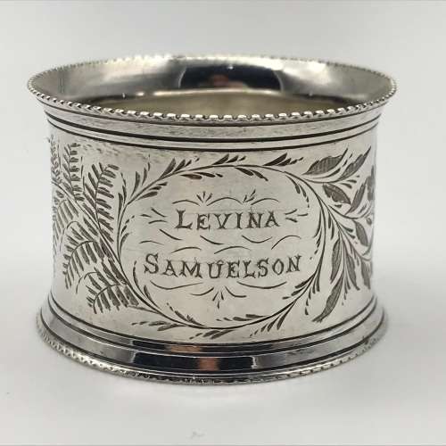 Victorian Solid Silver Napkin Ring (1878)