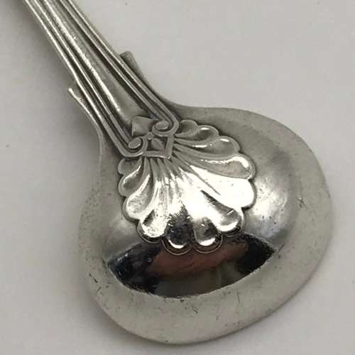Pair Victorian Solid Silver `Kings Pattern` Salt Spoons (1860)