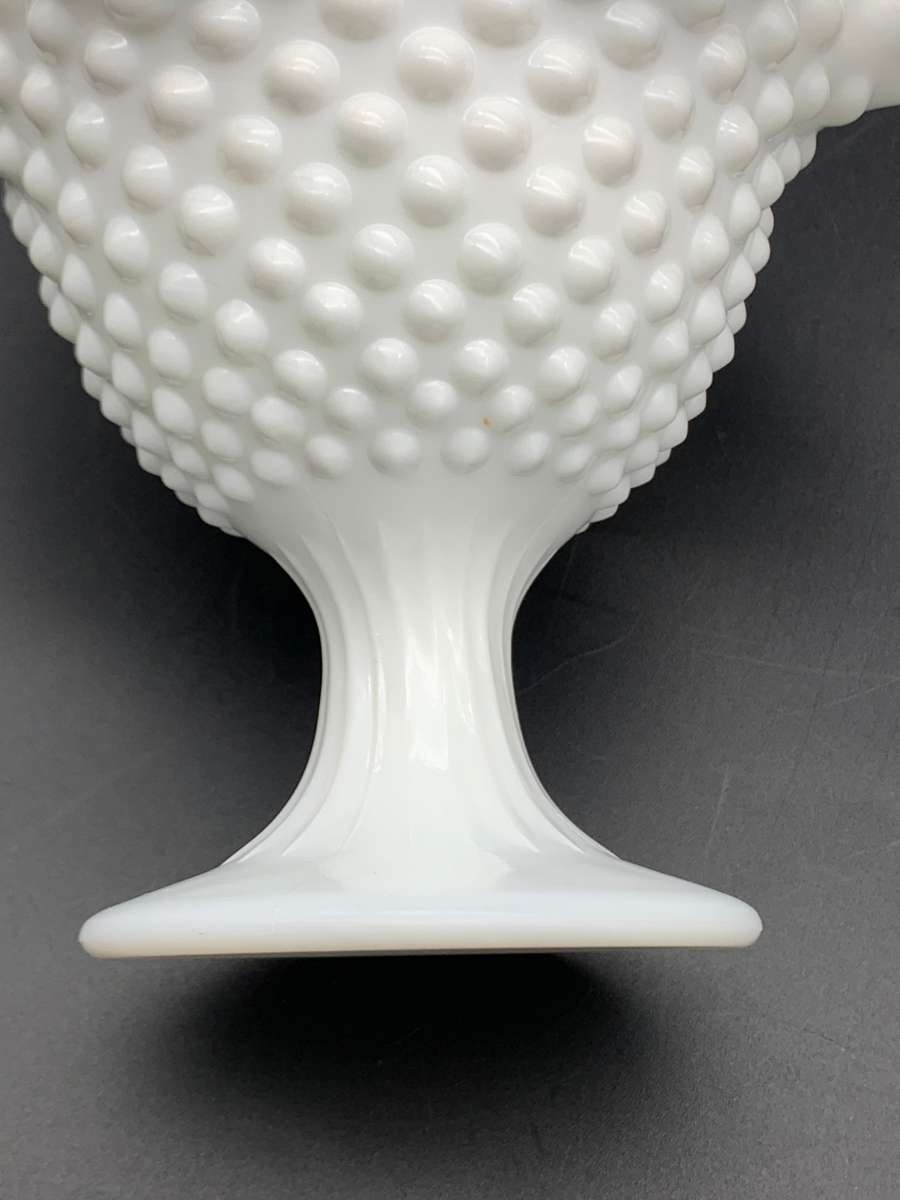 Vintage Hobnail Milk Glass Candle Holder (Fenton)