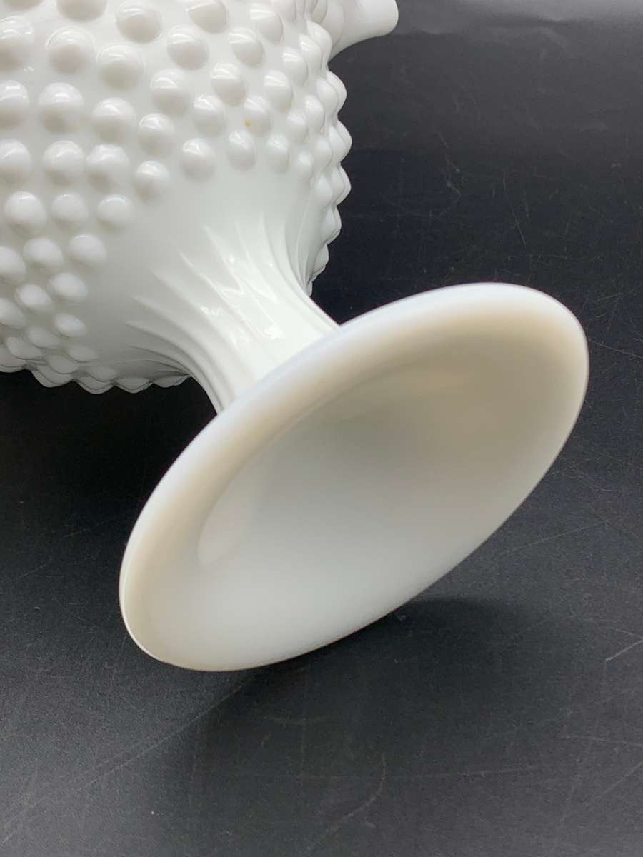 Vintage Hobnail Milk Glass Candle Holder (Fenton)