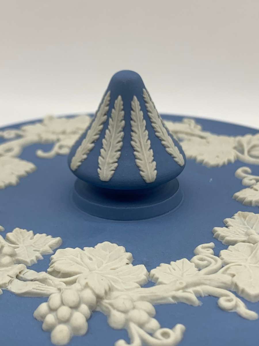 Large Round Blue `Wedgwood` Bowl & Lid