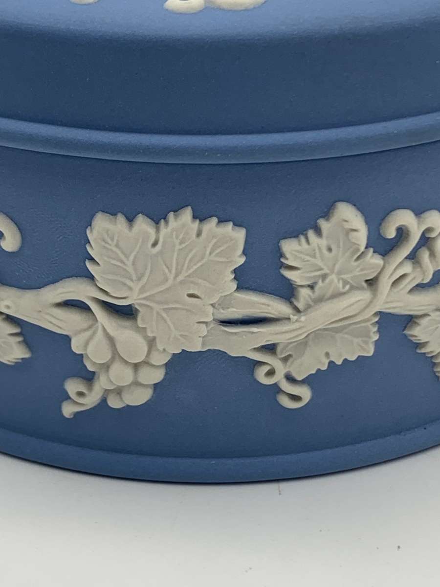 Large Round Blue `Wedgwood` Bowl & Lid
