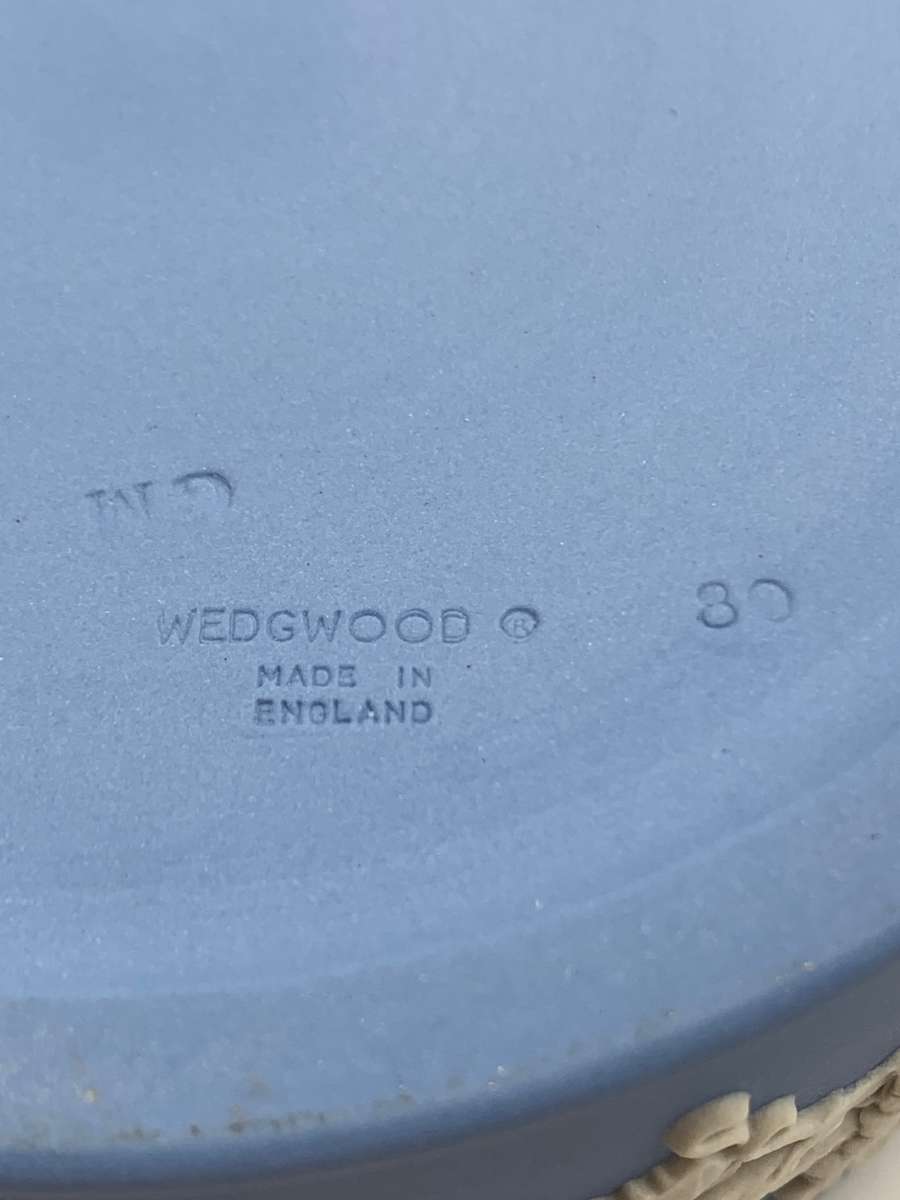 Large Round Blue `Wedgwood` Bowl & Lid