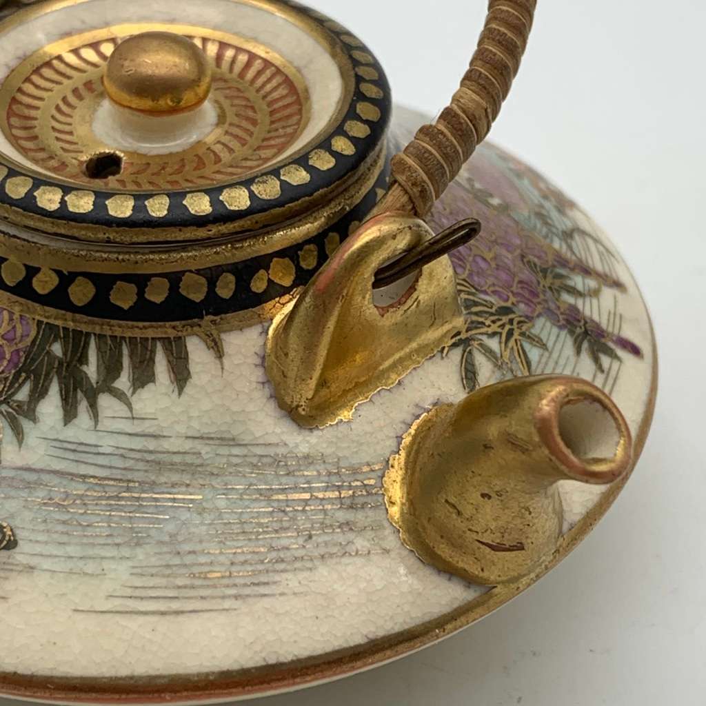 Early Miniature Japanese `Satsuma` Teapot (Signed)