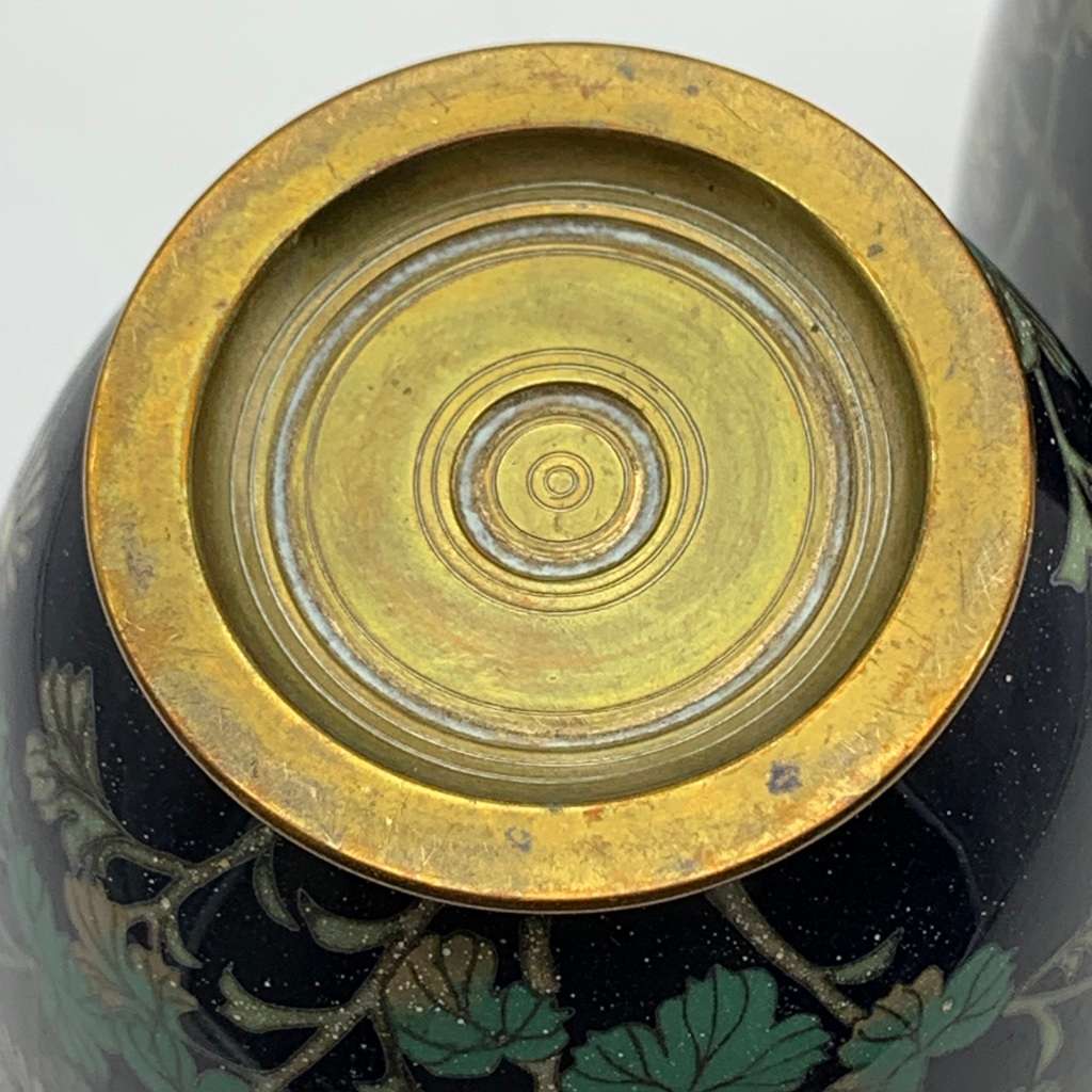 Pair Antique Japanese `Cloisonne-Enamel` Vases