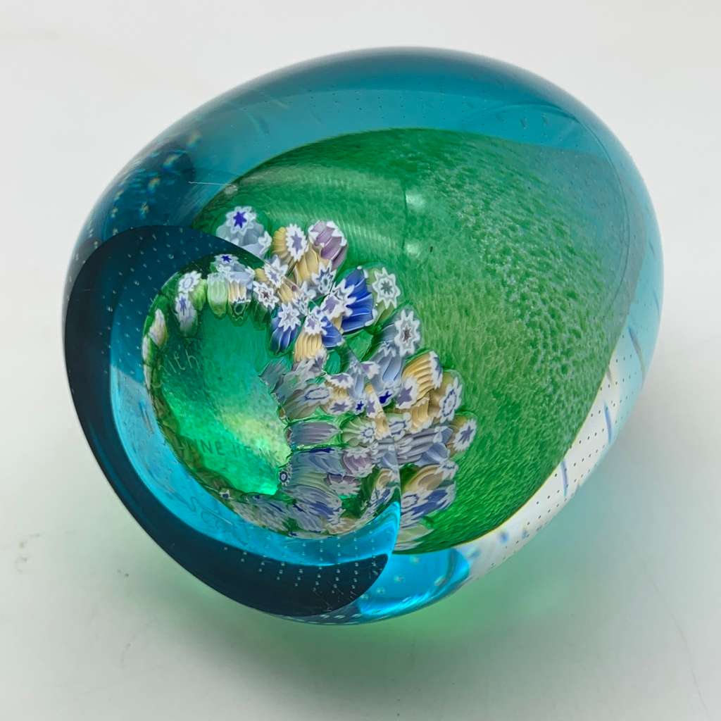 Vintage Caithness `Alpine Peak` Glass Paperweight
